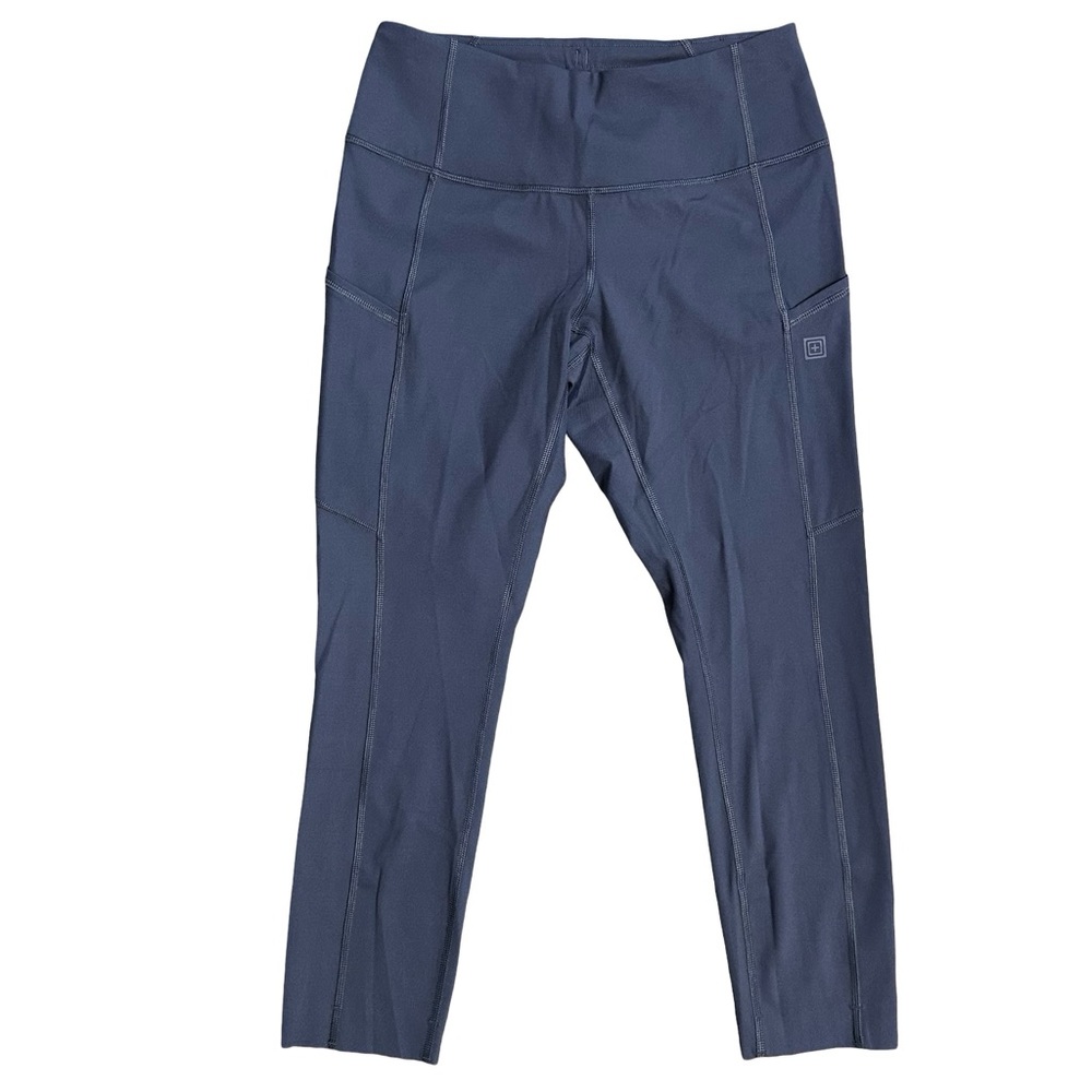 5.11 Tactical Physical Training Ready Gray Blue Leggings Small Comfy Stretchy